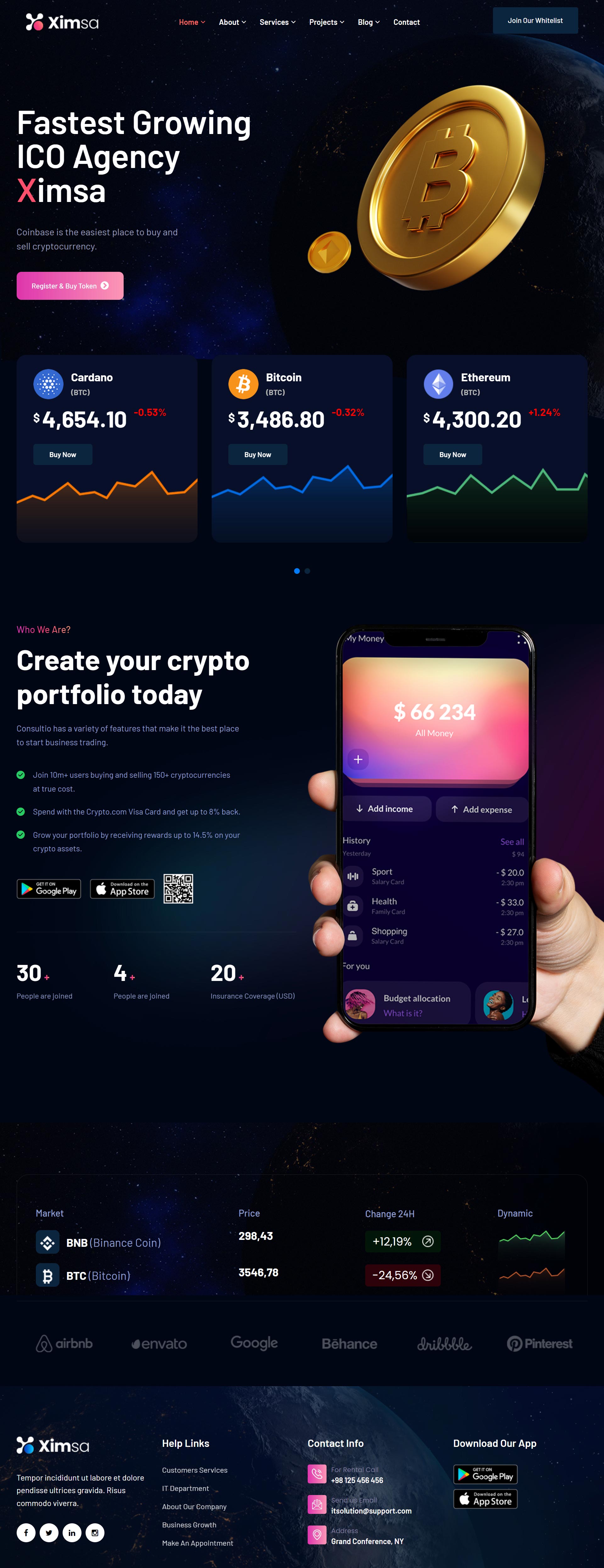 Crypto Currency Website Design